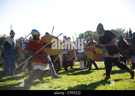 Rievocazione storica del 1066 Battaglia di Hastings. East Sussex. In Inghilterra. Foto Stock