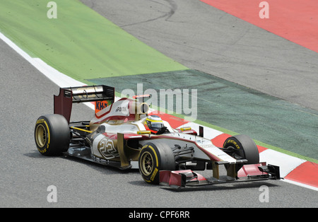 Pedro De La Rosa (ESP) im HRT F111 durante il Grand Prix di Formula 1 di Spagna 2012 Foto Stock