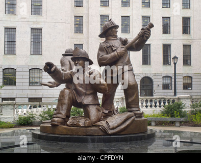 Massachusetts caduti vigili del fuoco memorial Foto Stock