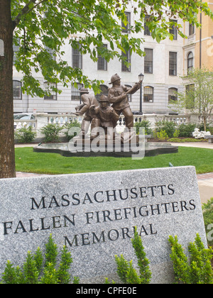 Massachusetts caduti vigili del fuoco memorial Foto Stock