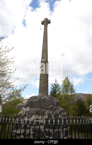 Glencoe massacro memorial in Glen Coe Highlands della Scozia uk Foto Stock