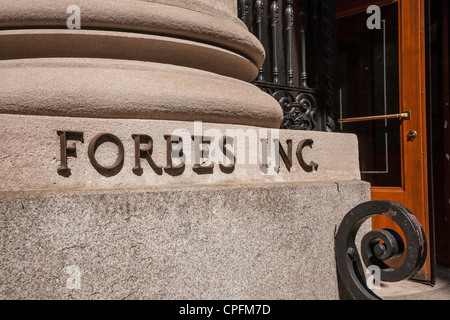 Forbes inc. Segno, Fifth Avenue, New York Foto Stock