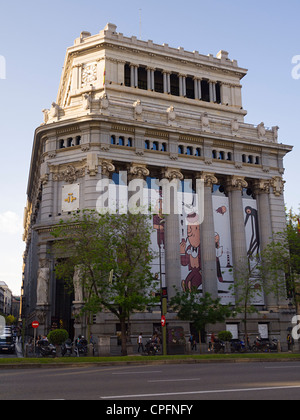 Instituto Cervantes, Calle de Alcalá, Madrid, Spagna, Europa Foto Stock