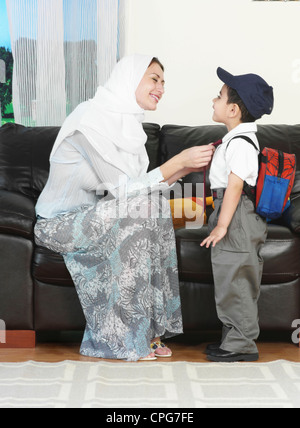 Madre e figlio Foto Stock