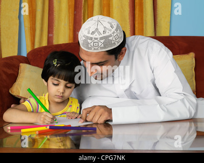 Padre e figlia Foto Stock