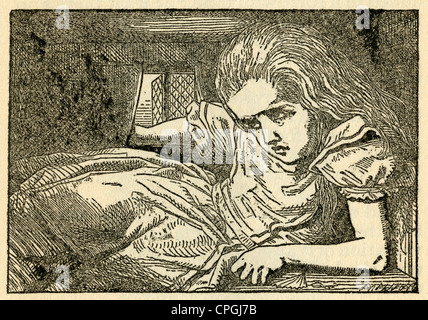 Circa 1910s edizione di Alice nel Paese delle Meraviglie da John Tenniel. Foto Stock