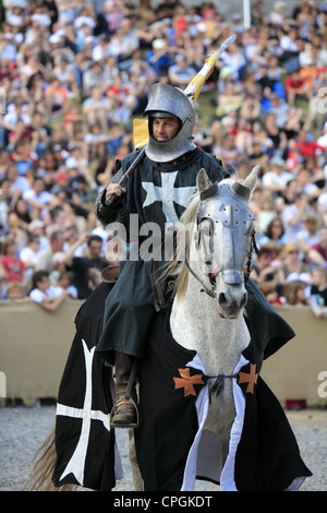 Festa medievale nel villaggio "Matelles' accanto a Montpellier, Languedoc Roussillon, Francia Foto Stock