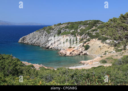 Vryonis Beach, Istron Kalo Horio, Agios Nikolaos, Golfo di Mirabello, Lassithi, Creta, Grecia, Mediterraneo, Europa Foto Stock