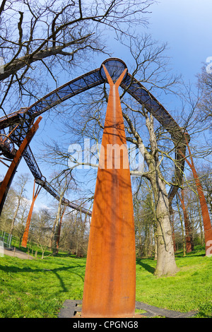 Rhizotron e Xstrata Treetop marciapiede, Kew Royal Botanic Gardens, Londra, Inghilterra, UK, Regno Unito, GB Gran Bretagna, Foto Stock