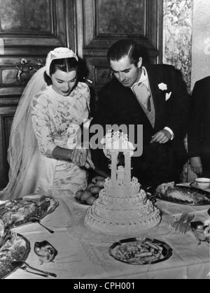 Christian, Linda, 13.11.1923 - 22.7.2011, attrice messicana, mezza lunghezza, matrimonio con Tyrone Power, 27.1.1949, Foto Stock