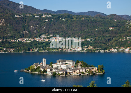 L'Europa, Italia, Piemonte, Piemonte, Lago d'Orta, Lago d'Orta, l'Isola di San Giulio, Orta, l'Isola di San Giulio, laghi italiani, lago, un Foto Stock