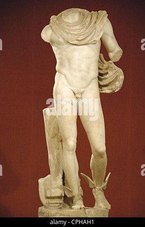 Arte romana. Spagna. Mercurio. Statua. Ii secolo A.C. Parian scolpita in marmo. Si tratta di Italica. Foto Stock