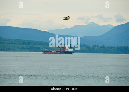 La pesca del salmone,aprile punto,Quadra Island,famoso Chinook la pesca al salmone, Campbell River,l'isola di Vancouver, British Columbia, Canada Foto Stock