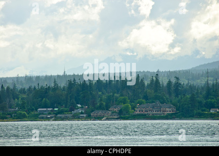 La pesca del salmone,aprile punto,Quadra Island,famoso Chinook la pesca al salmone, Campbell River,l'isola di Vancouver, British Columbia, Canada Foto Stock