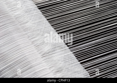 Parte del telaio, filo bianco, fatti in casa, orizzontale Foto Stock