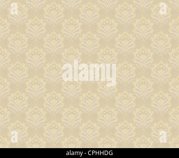 Sfondo Seamles - abstract fiori. Illustrazione Vettoriale in colori beige. Foto Stock