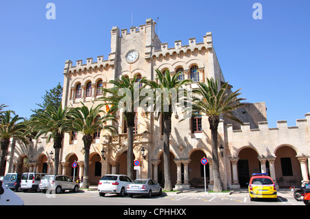 Ayuntamiento (Municipio), Plaça Des Nato, Ciutadella de Menorca Minorca, Isole Baleari, Spagna Foto Stock