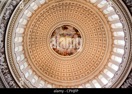 Noi Dome Capitol Rotunda Apoteosi di George Washington Washington DC Foto Stock