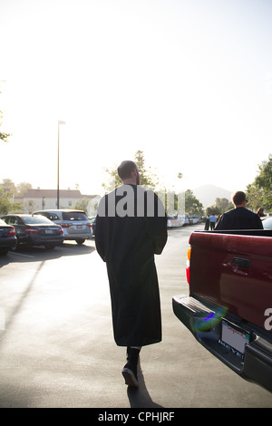 Il giorno di graduazione presso la California State University di Isole del Canale della Manica Foto Stock