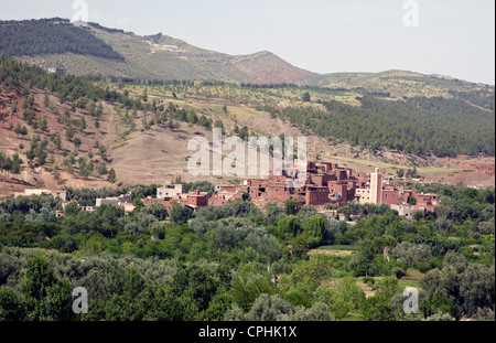 Villaggio berbero in Monti Atlas Marocco Foto Stock