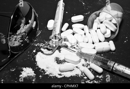abuso di droga Foto Stock