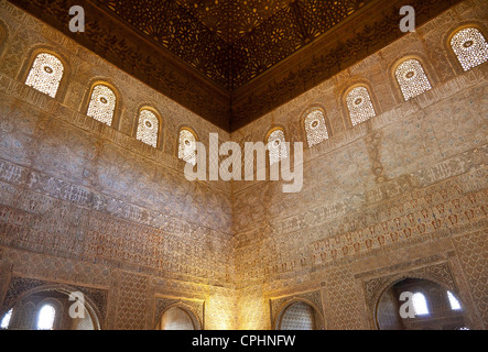 La sala degli ambasciatori, Alhambra Foto Stock