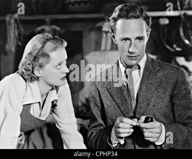 Bette Davis e Leslie Howard in 'La foresta pietrificata', 1936 Foto Stock