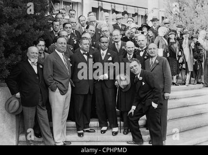 Emil Jannings, Max Reinhardt e Douglas Fairbanks, 1928 Foto Stock