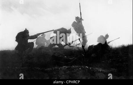 La battaglia della marna durante la Prima Guerra Mondiale, 1914 Foto Stock