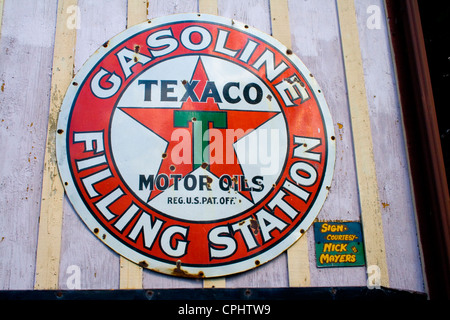 Texaco logo a stella per benzina le stazioni di rifornimento. Minnesota State Fair St Paul Minnesota MN USA Foto Stock