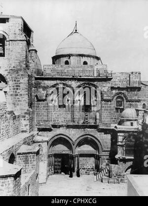 La santa Chiesa del Santo Sepolcro di Gerusalemme Foto Stock