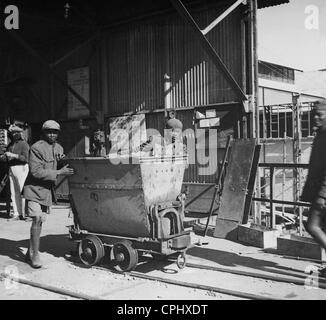 Miniera in Sud Africa, 1938 Foto Stock