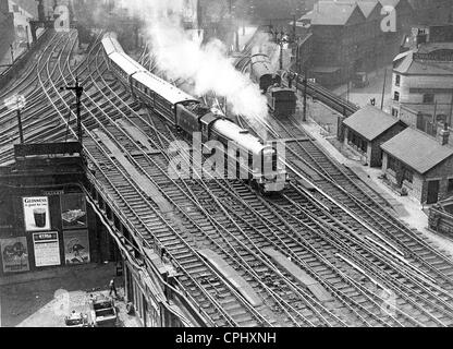 La locomotiva a vapore 'Flying Scotsman" Foto Stock