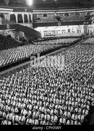 Il BDM ragazze nel Palazzo dello Sport di Berlino, 1937 Foto Stock