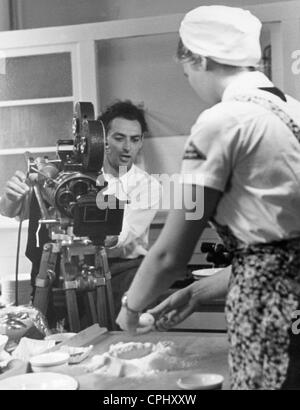 Hans Ertl sul set, 1940 Foto Stock