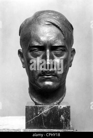 Busto in bronzo di Adolf Hitler Foto Stock