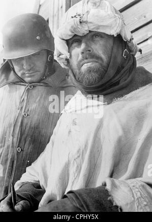 I soldati tedeschi nella tasca Demyansk, 1942 Foto Stock