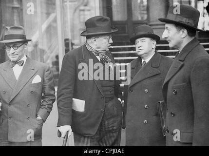 Cesar Campinchi, Anatole de Monzie, Edouard Daladier e George cofano, 1939 Foto Stock