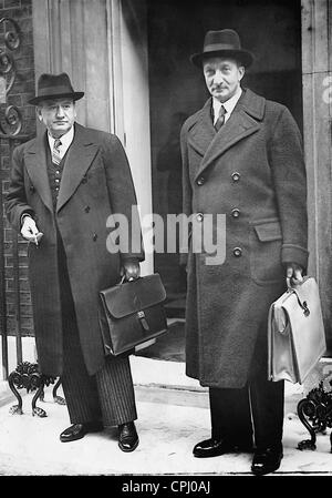 Edouard Daladier e George cofano in London, 1938 Foto Stock