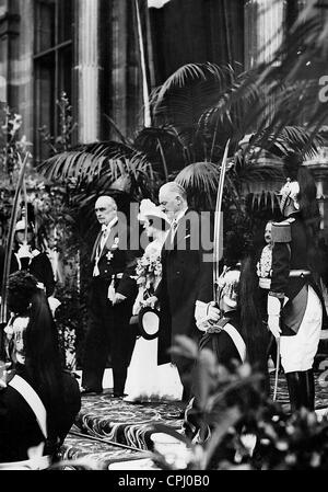 Albert Lebrun con la British Royal giovane, 1938 Foto Stock