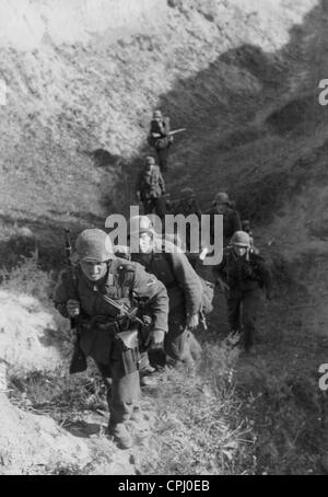 I soldati tedeschi sul fronte orientale, 1943 Foto Stock