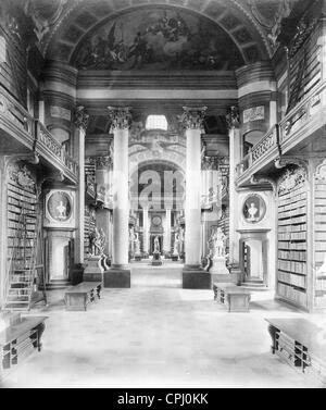 Il Prunksaal (splendore Hall) della Biblioteca Nazionale Austriaca, 1900 Foto Stock