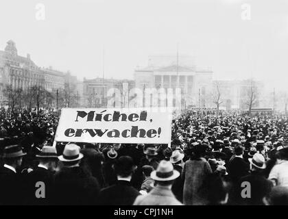 Manifestazione contro il Trattato di Versailles, 1919 Foto Stock