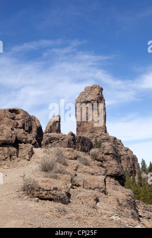 Roque Nublo (rock in nuvole) su Gran Canaria i Foto Stock