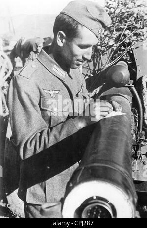 Un soldato spagnolo a fronte orientale, 1941 Foto Stock