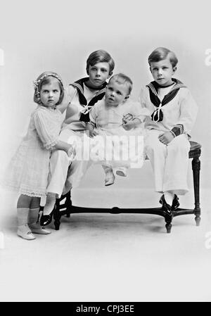 I bambini della corona svedese Principe Gustav Adolf, 1913 Foto Stock