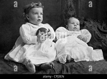 Principe Gustav Adolf e il Principe Sigward di Svezia, 1908 Foto Stock