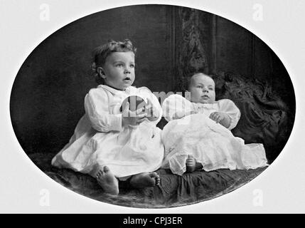 Principe Gustav Adolf e il Principe Sigward di Svezia, 1908 Foto Stock