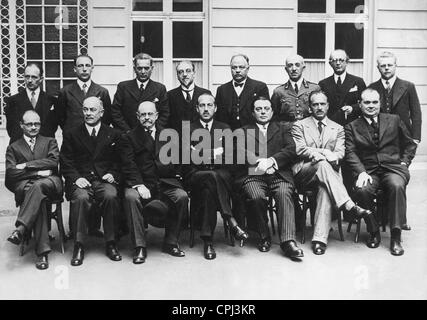 Il nuovo armadio belga sotto il Primo ministro Paul VAN ZEELAND, 1937 Foto Stock