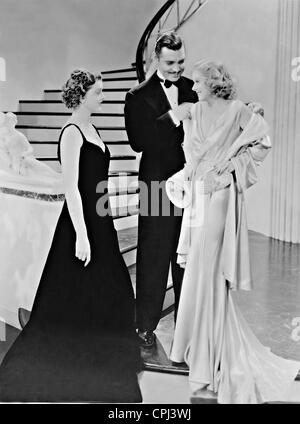 Myrna Loy, Clark Gable e Jean Harlow in 'moglie vs. segretario ", 1935 Foto Stock